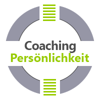 Coaching Aschaffenburg - das Bild besteht aus einem weiÃŸen und grauen Kreis, der graue Kreis wird horizontal durch einen weiÃŸen Balken durchbrochen. In diesem Symbol steht der Text Coaching PersÃ¶nlichkeit